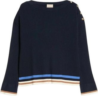 Pennyblack Ronde hals gebreid - Dames - Ronde hals truien - Blauw - M - Truien & Vesten