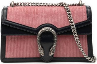 Gucci Pre-owned Womens Small Bicolor Corduroy Dionysus Shoulder Bag - Pink Textile - One Size