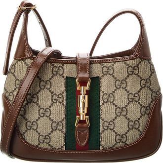 Gucci Jackie 1961 Mini Gg Supreme Canvas & Leather Shoulder Bag