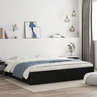 Berkfield Home Bed Frame with Drawers without Mattress Black 200x200 cm