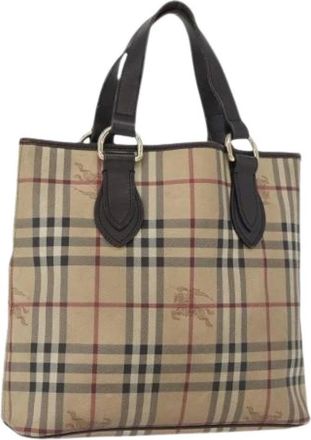 Burberry Pre-owned Tote Bags, female, Beige, Size: ONE SIZE Pre-owned Tote Bag