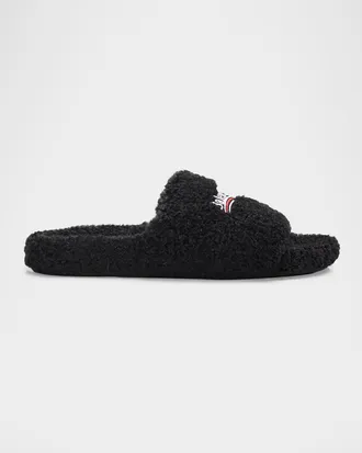 Balenciaga Men & apos;s Furry Slide Sandals