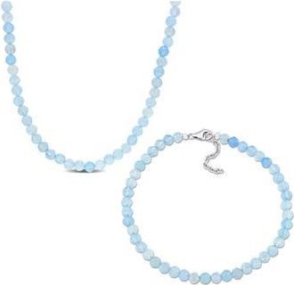 Delmar Aquamarine Beaded Necklace & Bracelet Set in Blue at Nordstrom Rack