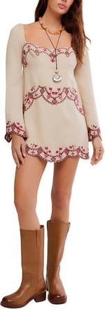 Free People Bali Marlene Floral Embroidered Minidress in Vintage Combo at Nordstrom, Size X-Small