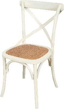 Biscottini International Silla De Cocina 47x86x52 Cm Silla De Rat&aacute;n Y Madera Moderna Silla Thonet R&uacute;stica Silla De Comedor Cross Sillas Vintage De Bistr&oacute;