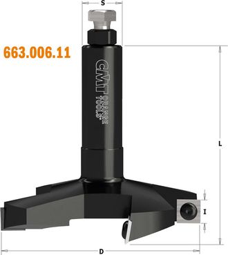 CMT 663.006.11 Fresadoras &Agrave; Cepillo Regruesador Con Cuchillas Hw Z4 S=20x50 D=100x12x90 Dx