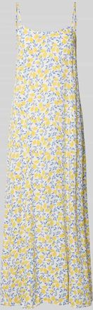 Pieces Schmales Freizeitkleid aus reiner Viskose Modell BARRI in Hellgelb Melange, Gr&ouml;&szlig;e XL