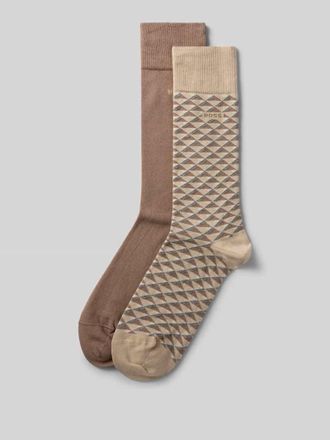 HUGO BOSS Socken aus Baumwoll-Mix im 2er-Pack in Beige, Gr&ouml;&szlig;e 39-42