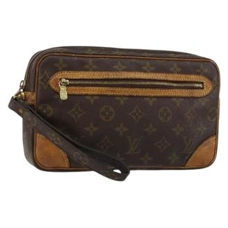 Louis Vuitton Clutch in Tela Pre-owned - - Pre-owned - Donna - Marrone - ONE SIZE