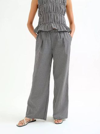 Compa&ntilde;&iacute;afant&aacute;stica Gingham Pant In Black Check