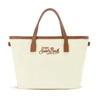 MC2 Saint Barth Tote Bags, female, Beige, Size: ONE SIZE City Nylon Shoulder Bag