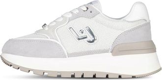 Liu Jo Silver Strass Logo Sneakers - Dames - Sneakers - Wit - 41 EU - Leer - Schoenen