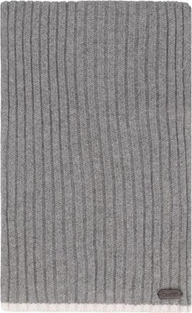 Moorer Kasjmier Ribgebreide Sjaal - Heren - Wintersjaals - Grijs - ONE Size - Kasjmier - Accessoires