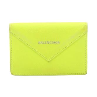 Balenciaga Pre-owned Papier Za Thin Card Leren Kaarthouder - Dames - Vintage Accessoires - Groen - ONE Size - Leer - Vintage