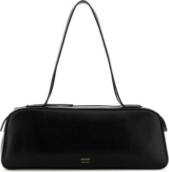Khaite Black Leather Simona Shoulder Bag