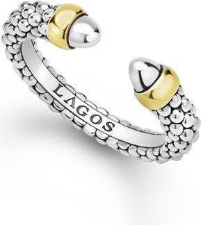 Lagos Signature Caviar Versa Ring in Silver at Nordstrom, Size 9