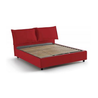 Talamo Italia Talamo Italia Cama Matrimonial Deborah, Cama Contenedor Con Revestimiento De Tela, 100% Made In Italy, Apertura Frontal, Adecuado Para Colch&oacute;n 160x190