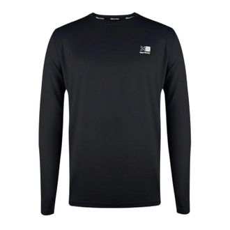 Karrimor Heren-T-shirt met lange mouwen en reflecterende details (Zwart)