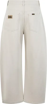 Lois Jeans Womens Wide-Leg Jeans Cotton-Linen Blend Rinse