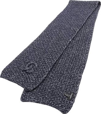 Chanel 1998 coco mark scarf - Blue