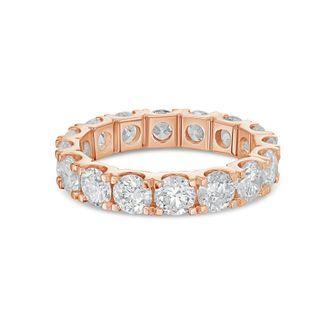 Diana M. Jewels 14kt rose gold 2.00 cts round lab grown diamond eternity band in U-prong setting