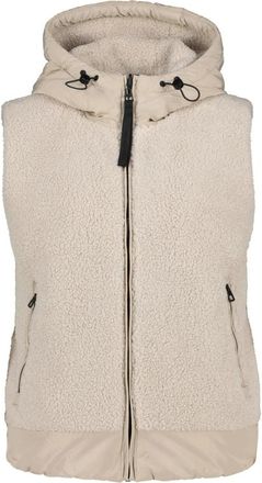 Cecil Omkeerbaar Teddy Vest - Dames - Jassen - Beige - Maat: 2XL Zijde