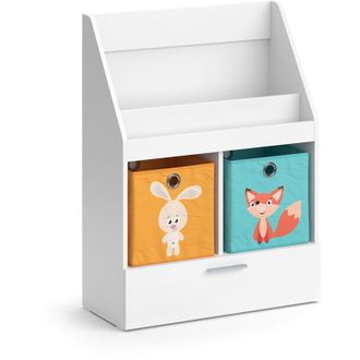 Vicco Estanter&iacute;a Infantil Luigi, Blanco, 72 X 96.2 Cm Con Caj&oacute;n Y 2 Cajas Plegables Opt.6 Vicco