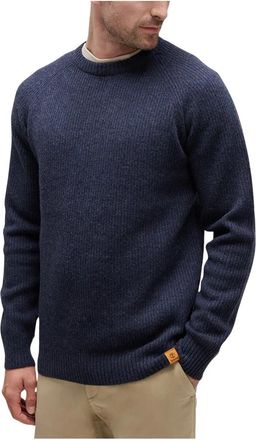 Timberland Raglan Phillips Trui met Ronde Hals - Heren - Ronde hals truien - Blauw - S - Wol - Truien & Vesten
