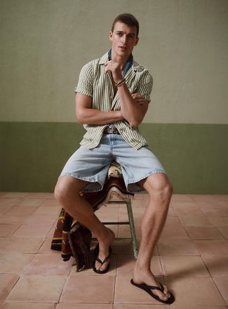 Le 31 Mens Pale blue jort Inseam: 11