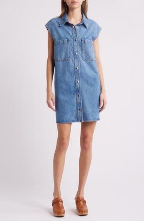 Frame Denim The Sleeveless Denim Mini Shirtdress in Method at Nordstrom Rack, Size X-Large