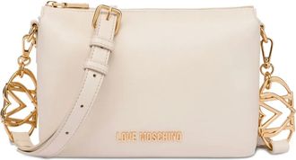 Love Moschino Borsa a tracolla con placca - Toni neutri