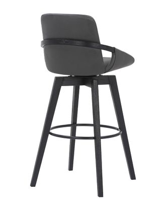 Armen Living Baylor 30In Wood Swivel Bar Stool