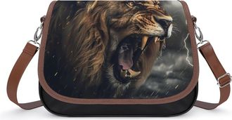 Generic Animal Lion 3D Print Crossbody Bags for Women Shoulder Messenger Bag Purse Handbags