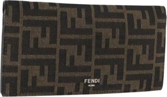 Fendi Pre-owned Wallets, female, Brown, Size: ONE SIZE Pre-owned Canvas Wallet