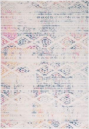 Safavieh Alfombra bohemio de polipropileno blanco/azul, 122 x 183 cm