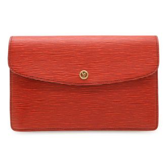 Louis Vuitton Castilian Red Epi Leather Clutch Bag (Pre-Owned)