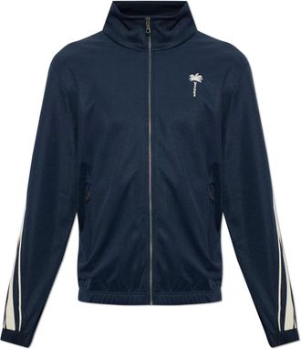 Palm Angels Zip-through sweatshirt - Heren - Sweatshirts & Hoodies - Blauw - Maat: M Poliester