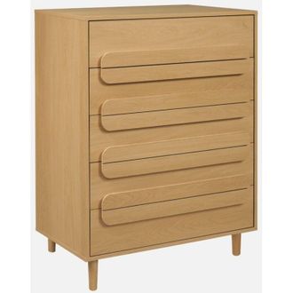 Sweeek Cassettiera vintage effetto legno 5 cassetti