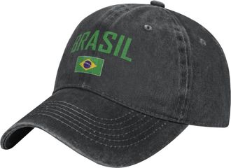 Generic Hats Brazil Brasil Flag Baseball Cap Unisex Tennis Cap Retro Solid Hats for Adult, Women, Youth