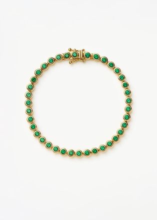 Missoma Tennis Round Bracelet - Green - M