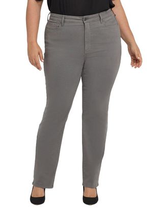 NYDJ Nydj Plus Marilyn High-Rise Lunar Stone Straight Leg Jean