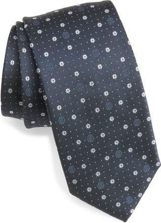 BOSS Geometric & Polka Dot Silk Tie in Dk Bu at Nordstrom Rack