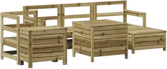 vidaXL 7 Piece Garden Sofa Set Impregnated Wood Pine vidaXL