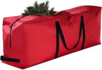 OEM Bolsa Para &Aacute;rbol De Navidad, Tela Oxford, Bolsa De Almacenamiento Plegable Para Adornos Navide&ntilde;os, Para Guardar Utensilios Navide&ntilde;os, Rectangular, Roj