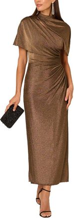 Adrianna Papell Metallic Knit Long Dress