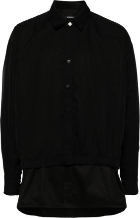 Songzio layered cotton shirt - men - Cotton - 50 - Black