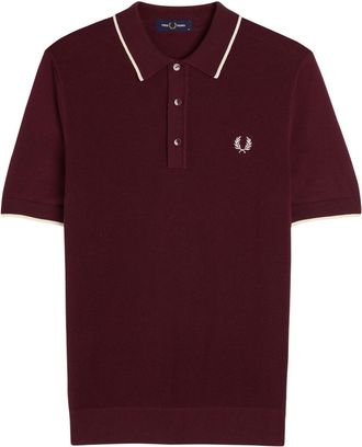 Fred Perry Logo-embroidered Piqué Cotton Polo Shirt - Maroon - XL