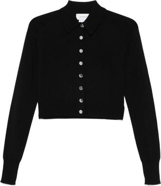 Sportmax Cardigans, female, Black, L, Black Knitwear Cardigan Aw25
