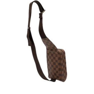 Louis Vuitton Pre-owned Damier Geronimos Heuptas - Heren - Vintage Schoudertas - Bruin - ONE Size - Leer - Vintage