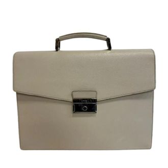 Prada Pre-owned Handbags, unisex, Beige, Size: ONE SIZE Pre-owned Vintage Briefcase